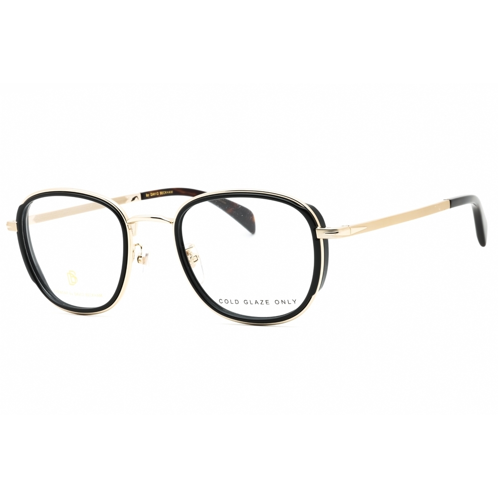 NWT David Beckham DB 7075/G-0RHL 00 Black Round 51mm Eyeglasses